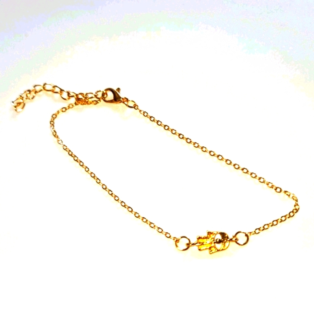 Vintage Gold Hamsa Hand Anklet/Bracelet